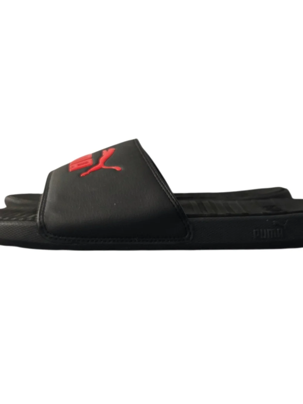PUMA Cool Cat Sport CFB-2012 Men's Size 10 Black/High Risk Red Slide Sandals